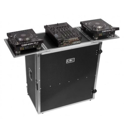 U92049SL2 - ULTIMATE FOLD OUT DJ TABLE SILVER PLUS (WHEELS)