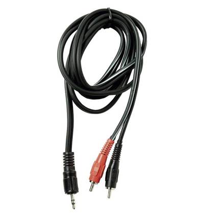 5'' Y CABLE - 2 RCA MALE TO 1 1/8' MALE