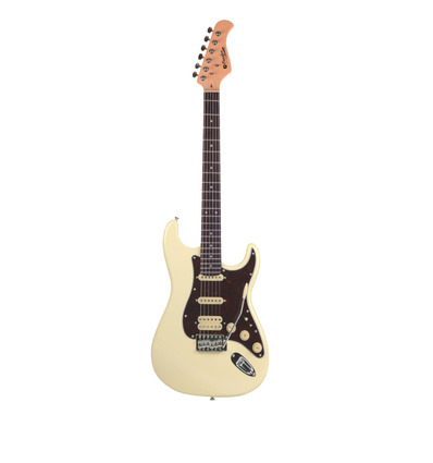  GUITARRA ELÉCTRICA PRODIPE SERIE ST83-RA STRATOCASTER BLANCO VINTAGE 