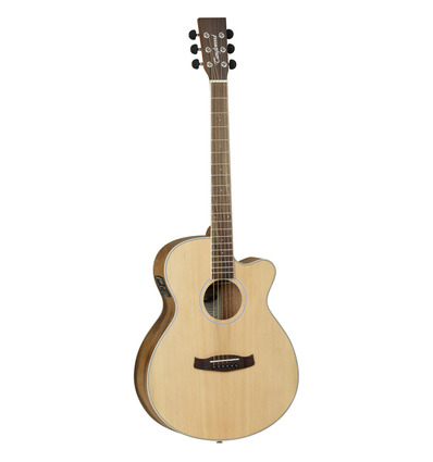 GUITARRA ACÚSTICA ELECTRIFICADA TANGLEWOOD DBTSFCEPW SUPER FOLK NOGAL DEL PACIFICO ZURDA