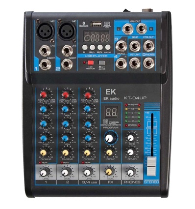 MESA DE MEZCLAS CON EFECTOS EK AUDIO KT04UP