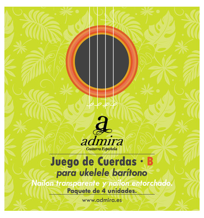 JUEGO DE CUERDAS ADMIRA PARA UKELELE BARITONO NAILON CA500UKB