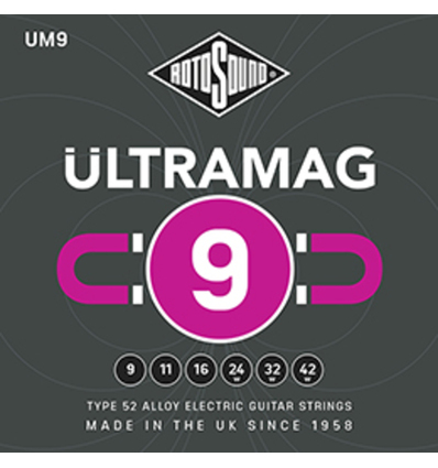 JUEGO DE CUERDAS ROTOSOUND ULTRAMAG PARA GUITARRA ELÉCTRICA UM9