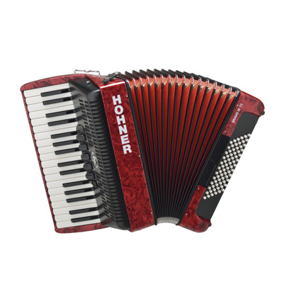 ACORDEÓN HOHNER BRAVO III 72 ROJO