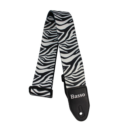 CORREA BASSO PARA GUITARRA Y BAJO SERIE SALVAJE ZEBRA