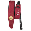 CORREA BASSO PARA GUITARRA Y BAJO SERIE CUERO ROJO FLOREADO