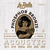 JUEGO DE CUERDAS PARA GUITARRA ACÚSTICA LA BELLA PHOSPHOR CUSTOM LIGHT 11-52 