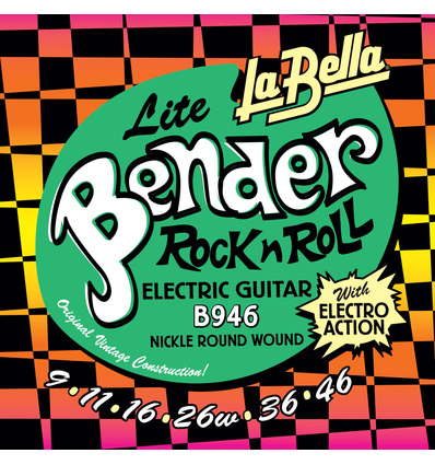 JUEGO DE CUERDAS PARA GUITARRA ELÉCTRICA LA BELLA SUPER BENDER LIGHT 09-46