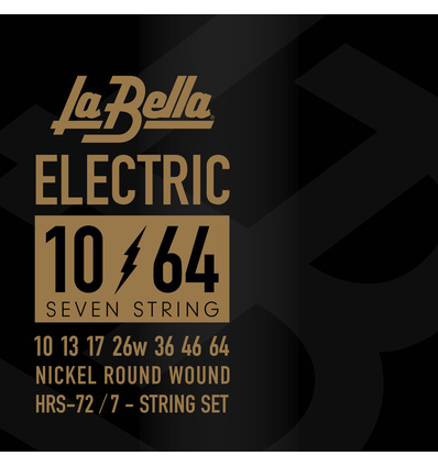 JUEGO DE CUERDAS PARA GUITARRA ELÉCTRICA LA BELLA HRS 7 CUERDAS 10-64