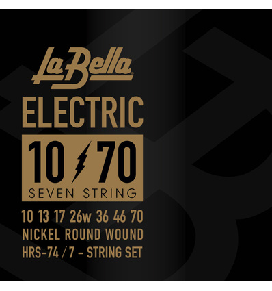 JUEGO DE CUERDAS PARA GUITARRA ELÉCTRICA LA BELLA HRS 7 CUERDAS 10-70