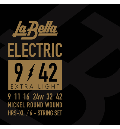 JUEGO DE CUERDAS PARA GUITARRA ELÉCTRICA LA BELLA HRS EXTRA LIGHT 09-42