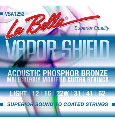 JUEGO DE CUERDAS LA BELLA PARA GUITARRA ACÚSTICA VAPOR SHIELD LIGHT