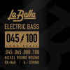JUEGO DE CUERDAS LA BELLA PARA BAJO ELÉCTRICO RXN4B NICKEL 45-100