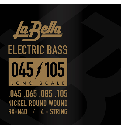 JUEGO DE CUERDAS LA BELLA PARA BAJO ELÉCTRICO RXN4D NICKEL 45-105