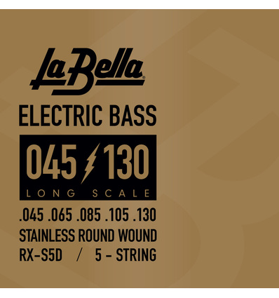 JUEGO DE CUERDAS LA BELLA PARA BAJO ELÉCTRICO DE 5 CUERDAS RXS5D NICKEL 