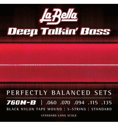 JUEGO DE CUERDAS PARA BAJO DEEP TALKIN´BLACK NYLON 5 CUERDAS