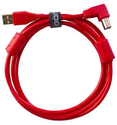 U95006RD - ULTIMATE AUDIO CABLE USB 2.0 A-B RED ANGLED 3M