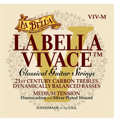 JUEGO DE CUERDAS LA BELLA PARA GUITARRA CLÁSICA TENSIÓN MEDIA