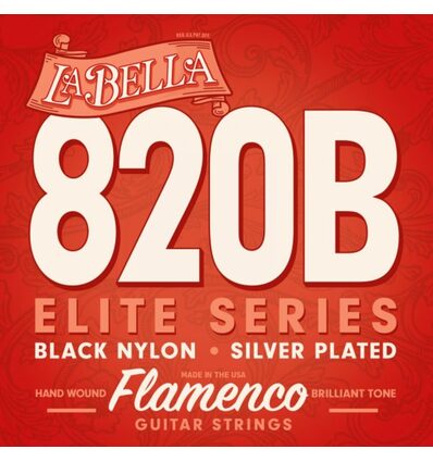 JUEGO DE CUERDAS LA BELLA PARA GUITARRA CLÁSICA B820 FLAMENCO BLACK NYLON