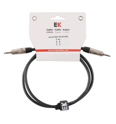 CABLE EK AUDIO MINI JACK STEREO - MINI JACK STEREO METÁLICO 1 M