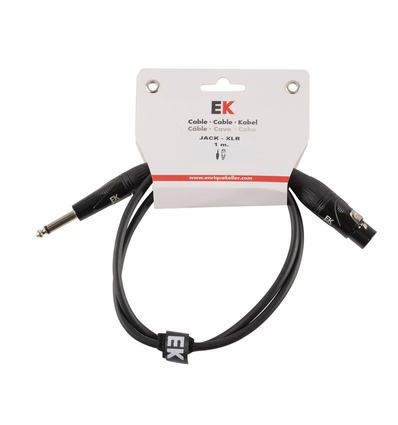 CABLE EK AUDIO PARA MICRÓFONO JACK - XLR HEMBRA 1 M