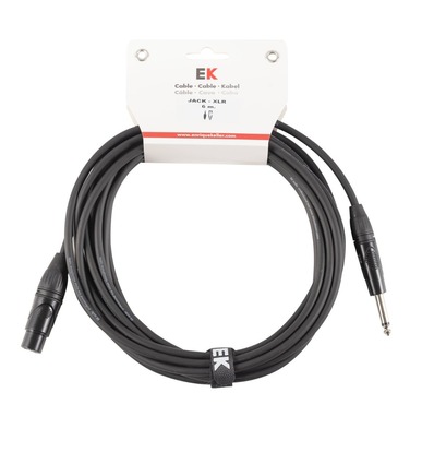 CABLE EK AUDIO PARA MICRÓFONO JACK - XLR HEMBRA 6 M