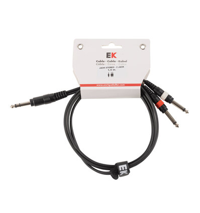 CABLE EK AUDIO JACK STEREO - JACK MONO X 2  1.5 M