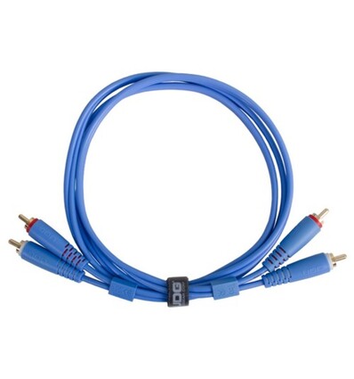 U97001LB - ULTIMATE AUDIO CABLE SET RCA-RCA STRAIGHT LIGHT BLUE