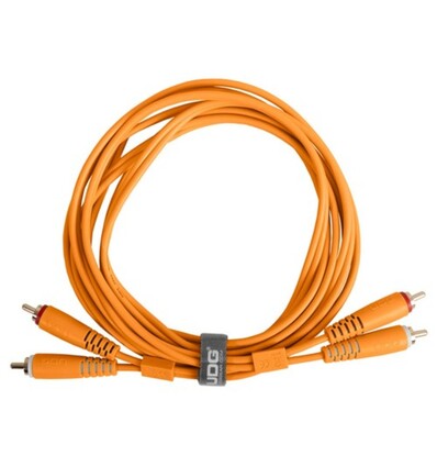 U97001OR - ULTIMATE AUDIO CABLE SET RCA-RCA STRAIGHT ORANGE