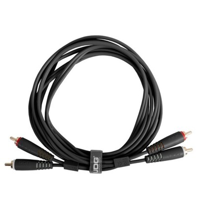 U97003BL - ULTIMATE AUDIO CABLE SET RCA-RCA STRAIGHT BLACK