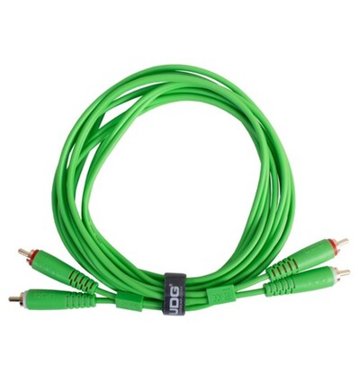 U97003GR - ULTIMATE AUDIO CABLE SET RCA-RCA STRAIGHT  GREEN