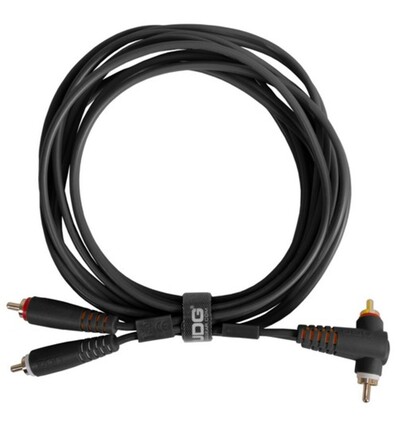 U97005BL - ULTIMATE AUDIO CABLE SET RCA STRAIGHT - RCA ANGLED BLACK