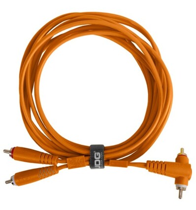 U97005OR - ULTIMATE AUDIO CABLE SET RCA STRAIGHT - RCA ANGLED ORANGE
