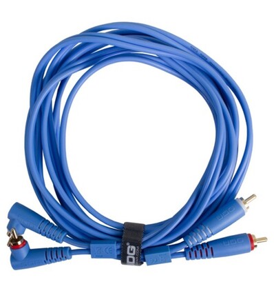 U97005LB - ULTIMATE AUDIO CABLE SET RCA STRAIGHT - RCA ANGLED LIGHT BLUE