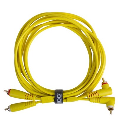 U97005YL - ULTIMATE AUDIO CABLE SET RCA STRAIGHT - RCA ANGLED YELLOW