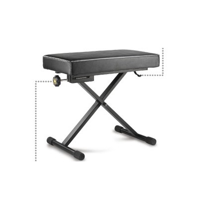 HERCULES BANQUETA TECLADO REGULABLE KB200B