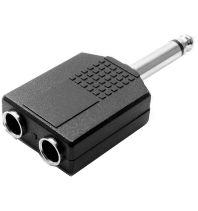 ADAPTADOR DUAL JACK MONO 1/4 HEMBRA X 2 JACK MONO 1/4 A089