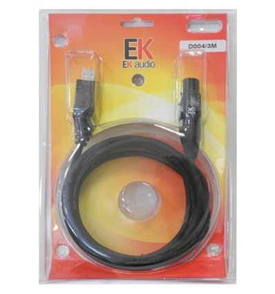 CABLE EK AUDIO USB/XLR 3 M