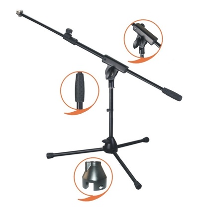 SOPORTE JIRAFA PROFESIONAL PARA MICRÓFONO EK CORTO MS010