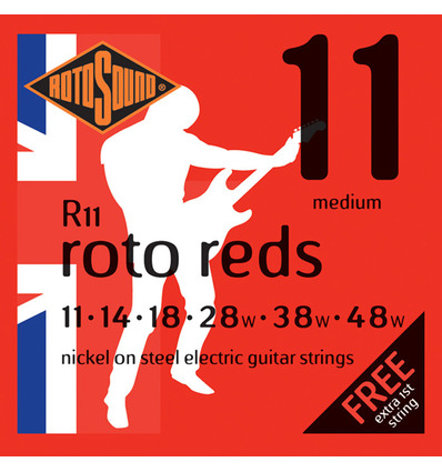 JUEGO DE CUERDAS ROTOSOUND PARA GUITARRA ELÉCTRICA 11-48