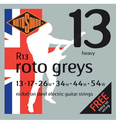 JUEGO DE CUERDAS ROTOSOUND PARA GUITARRA ELÉCTRICA 13-54