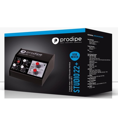 TARJETA DE SONIDO PRODIPE STUDIO 22 PLUS