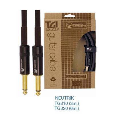 CABLE PARA GUITARRA TGI ULTRACORE NEUTRIK RECTO 6M